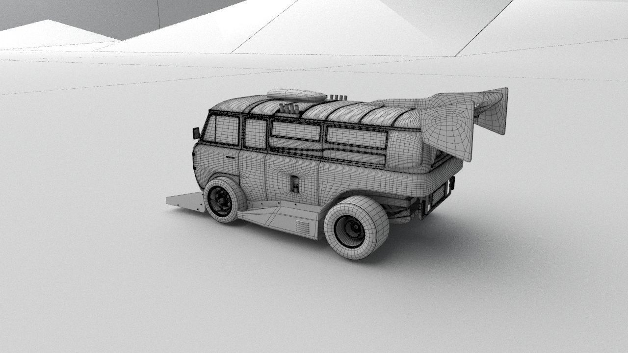 cyber punck car UAZ cyberTruck 3D model_28