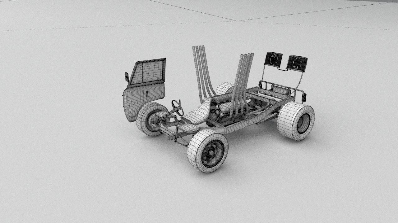 cyber punck car UAZ cyberTruck 3D model_37