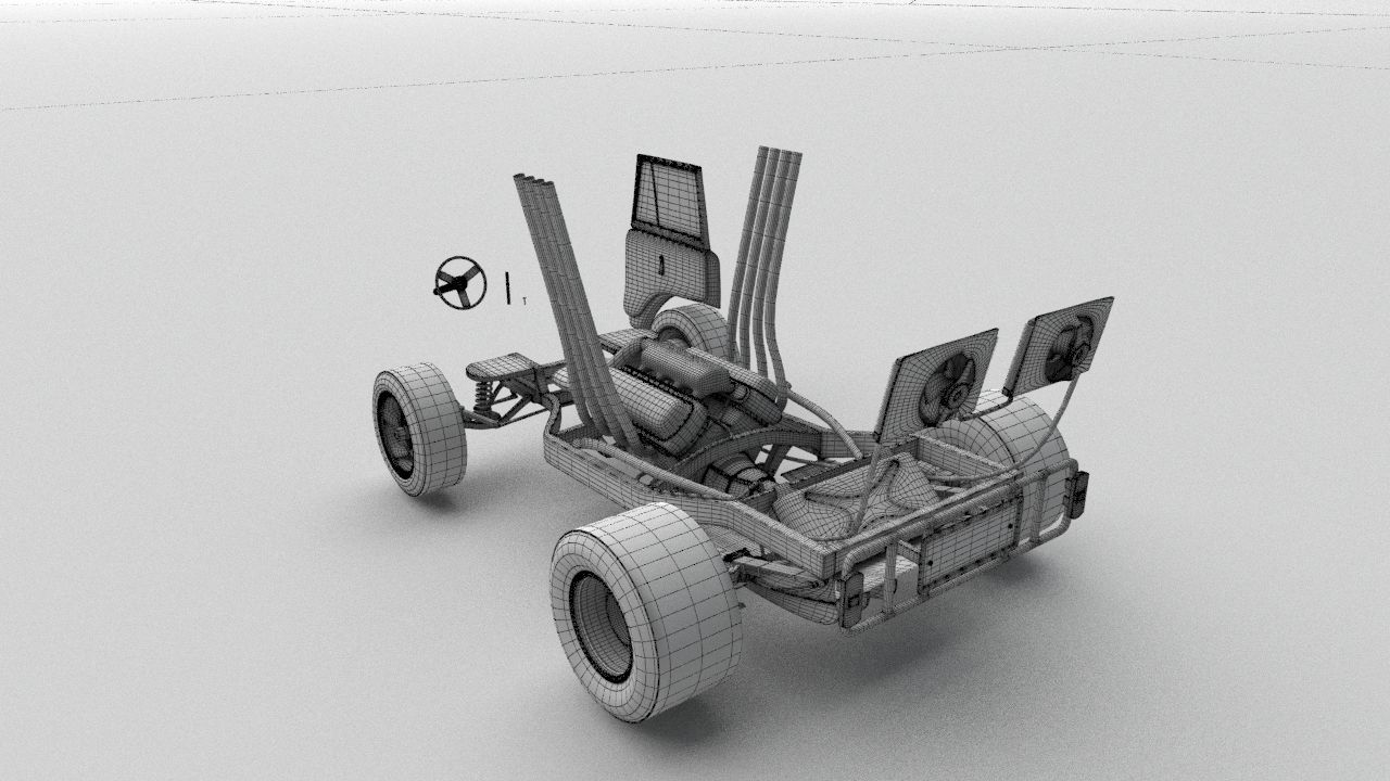 cyber punck car UAZ cyberTruck 3D model_40