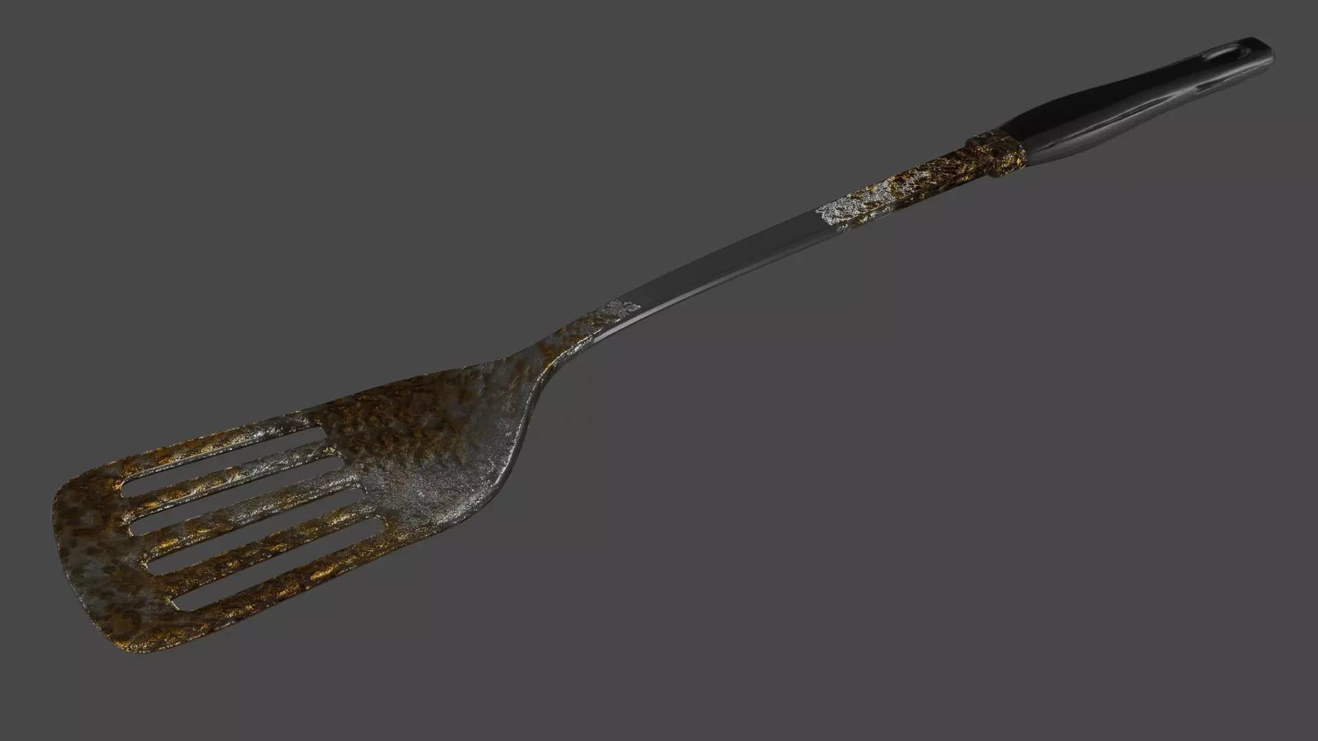 3D A Rusty Dirty Spatula 3D model_0