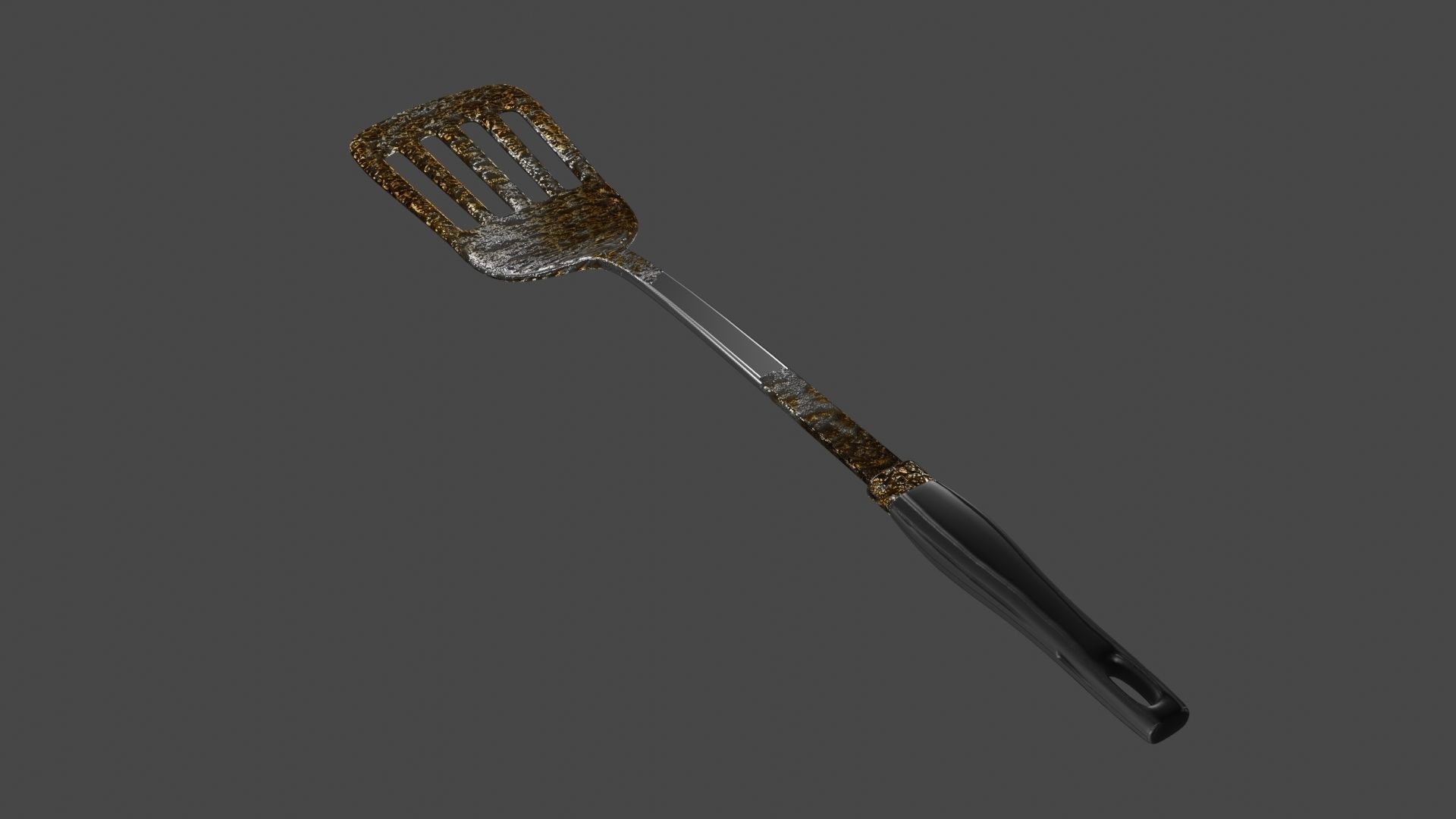 3D A Rusty Dirty Spatula 3D model_2