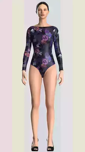 Ladies  swimsuit  Low-poly 3D model