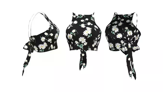 Summer Tied Back Crop Top