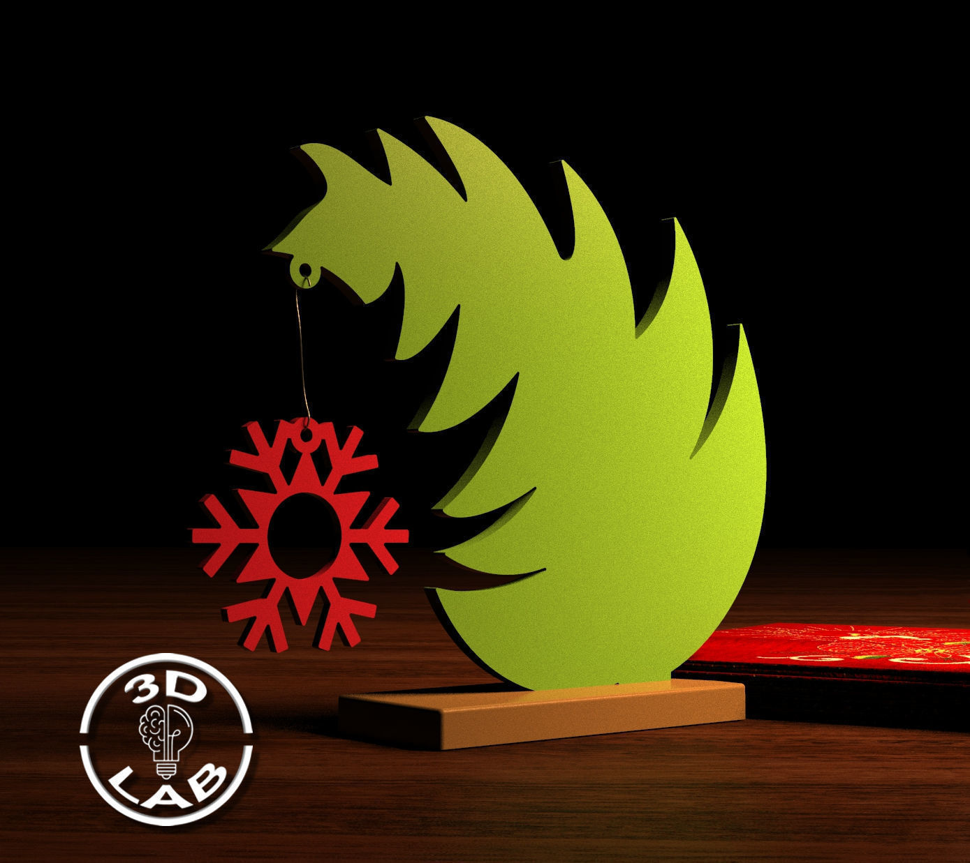 Christmas ring napkin holder to decorate the table 3D print model_3