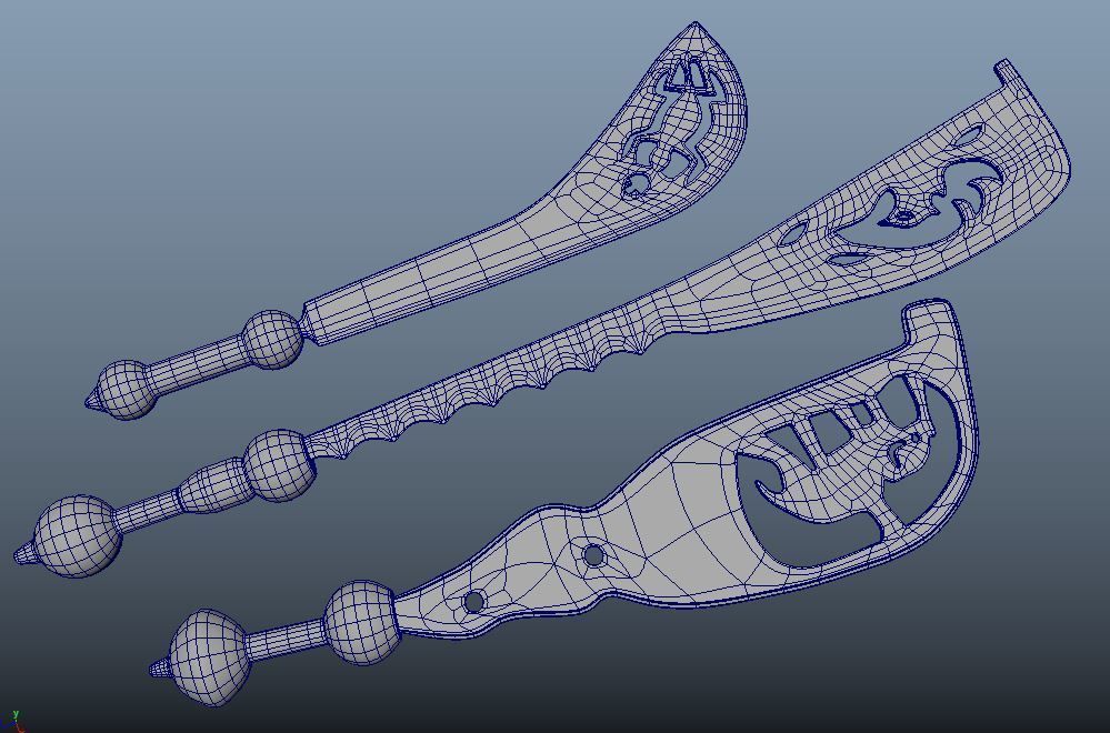 Weapon Series - African Sword Bundle 2 - Decorative Swords 3D model_9