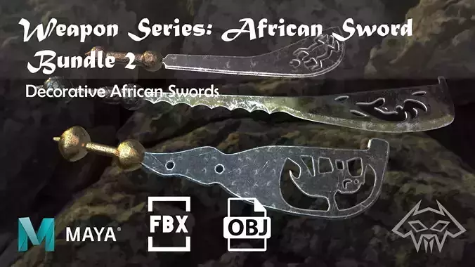 Weapon Series - African Sword Bundle 2 - Decorative Swords
