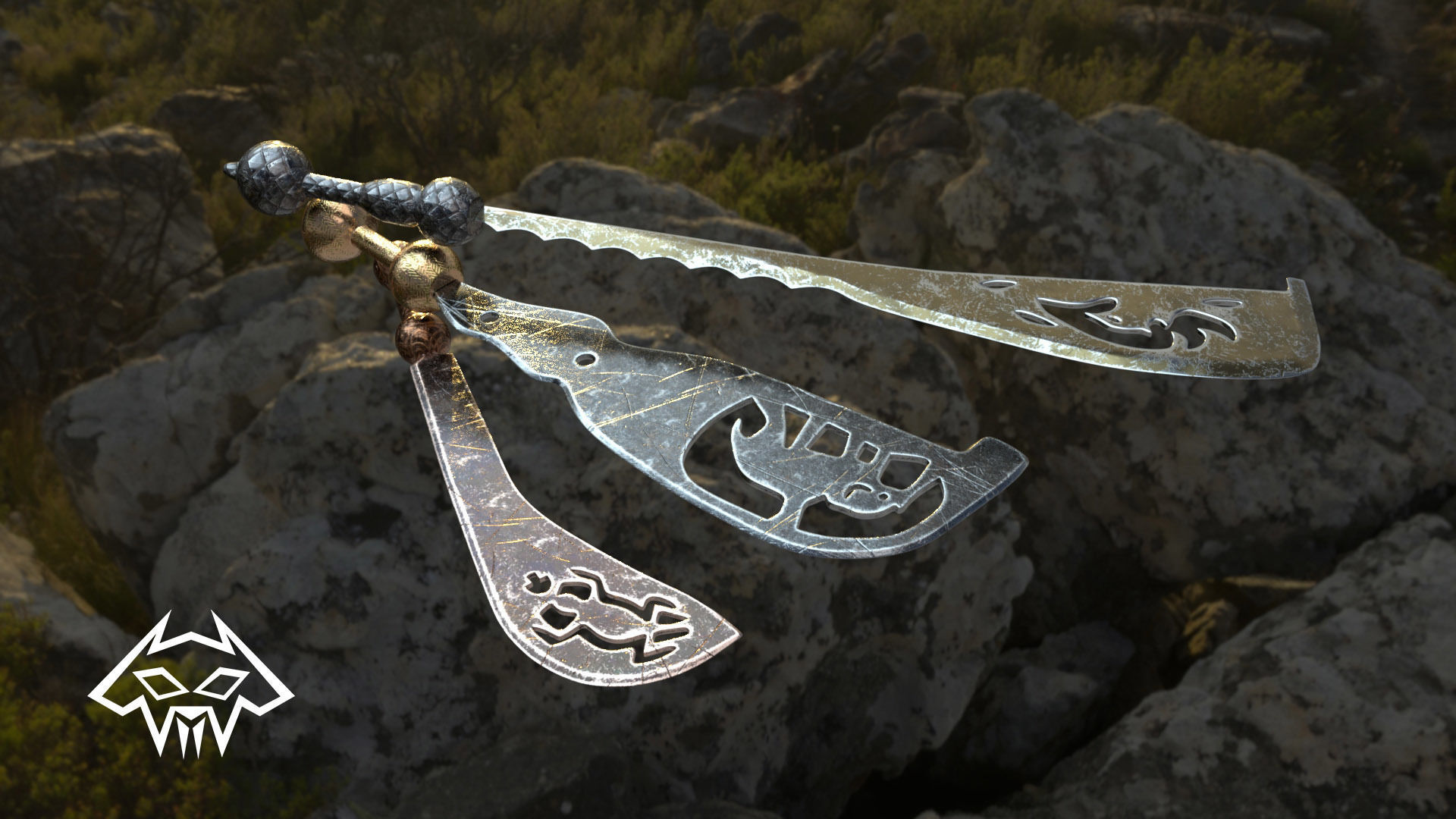 Weapon Series - African Sword Bundle 2 - Decorative Swords 3D model_8