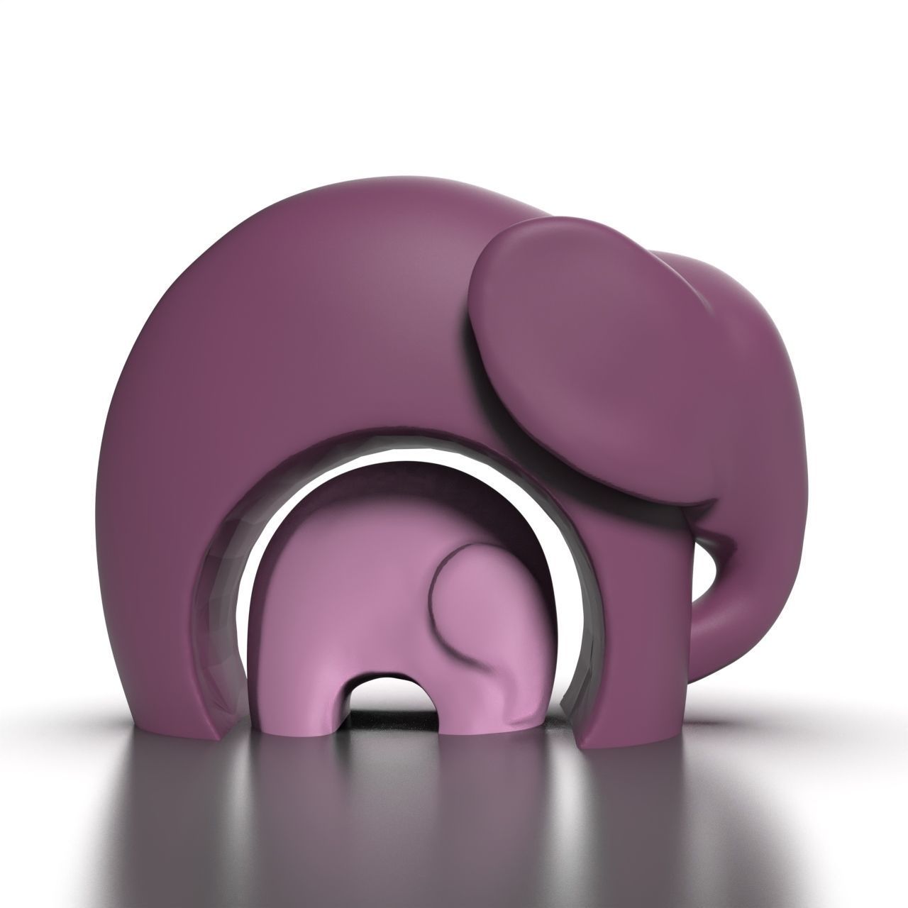ELEPHANT MOTHER AND KID 3D print model_1