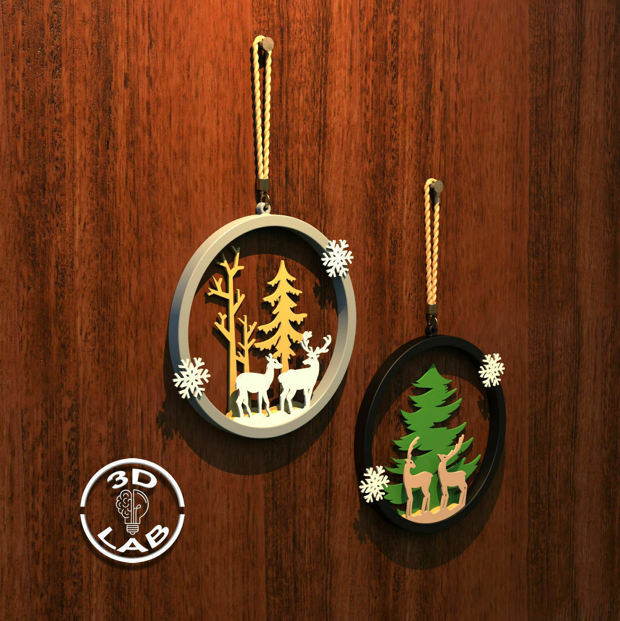 Wall ring for Christmas party decorations 3D print model_1