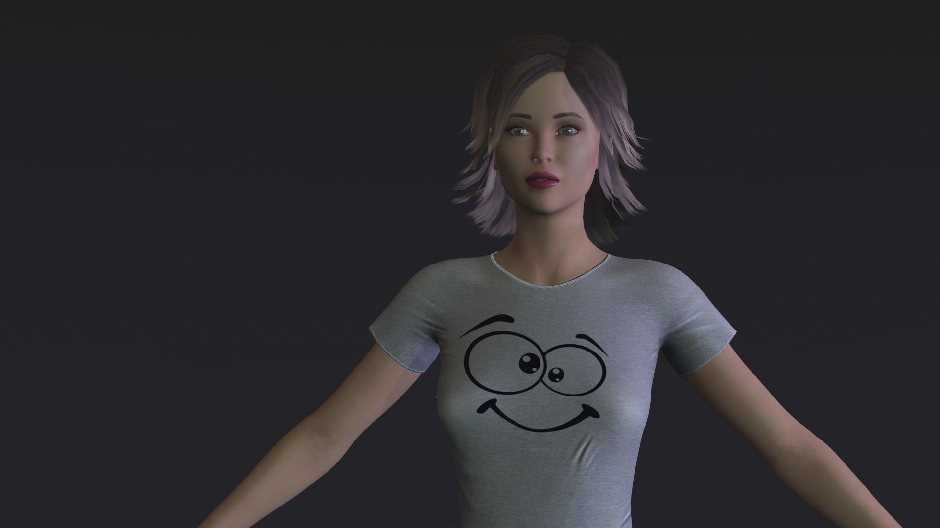 Female low poly model named Jenni Low-poly 3D model_10