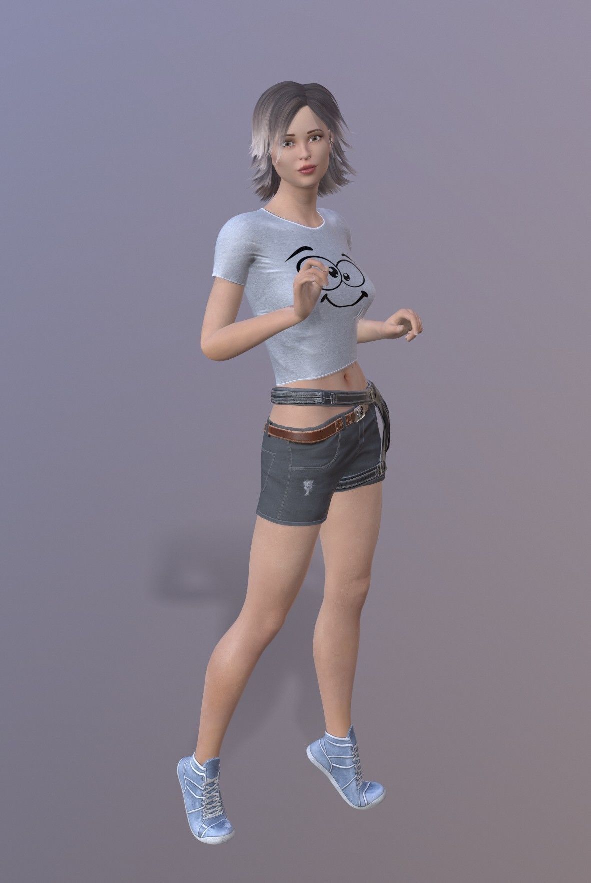 Female low poly model named Jenni Low-poly 3D model_3