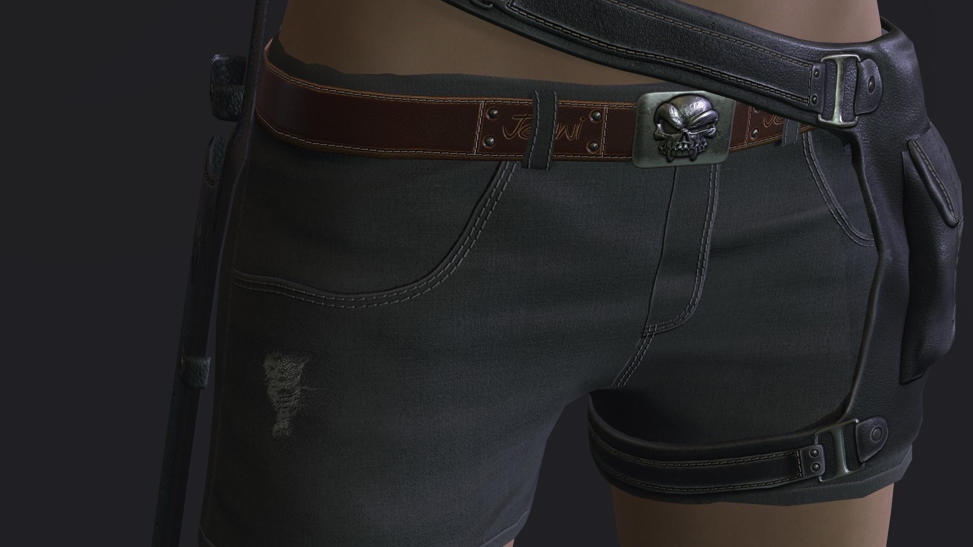 Female low poly model named Jenni Low-poly 3D model_7