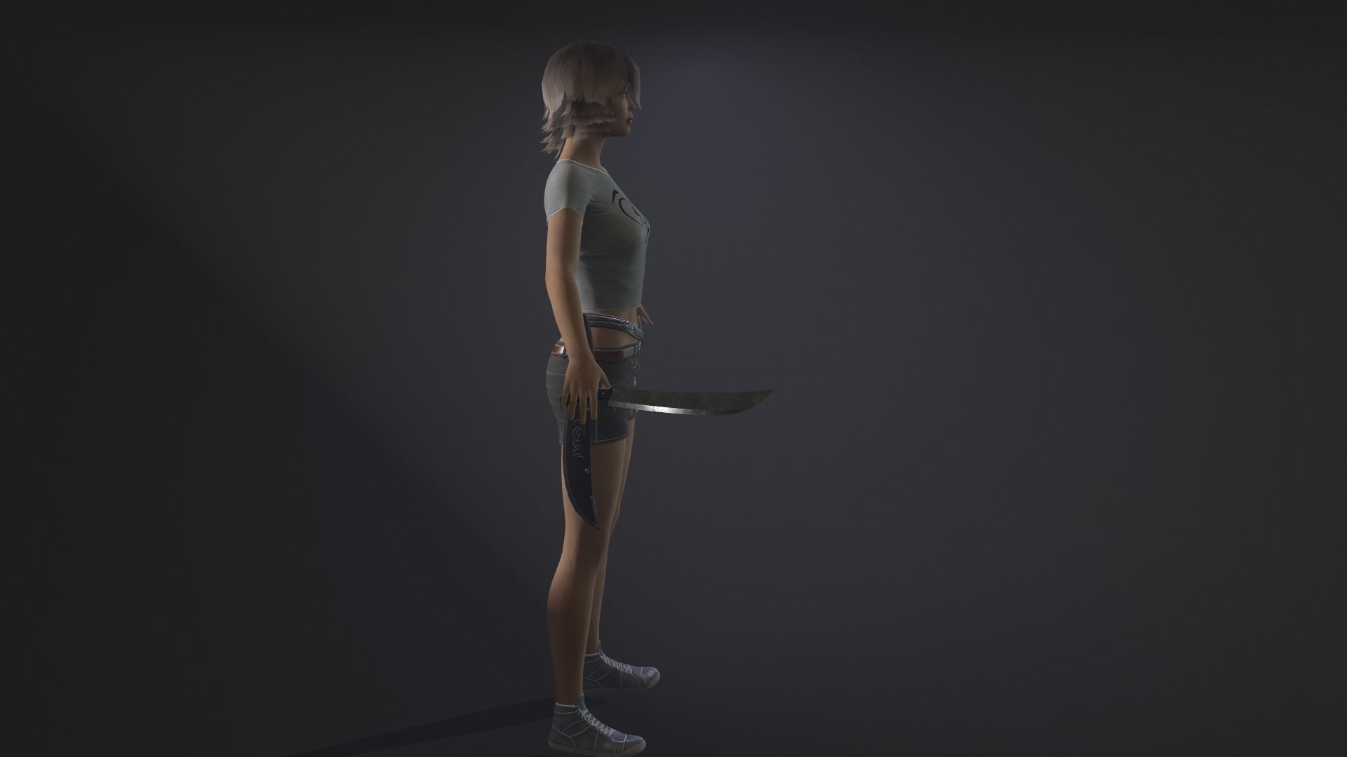 Female low poly model named Jenni Low-poly 3D model_11