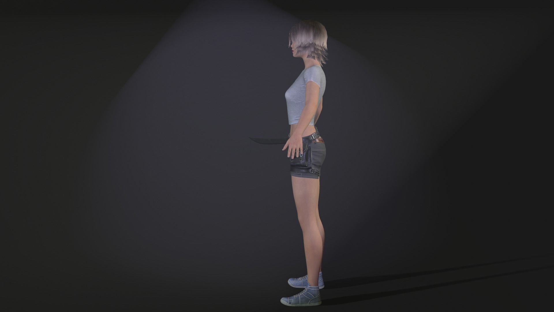 Female low poly model named Jenni Low-poly 3D model_14