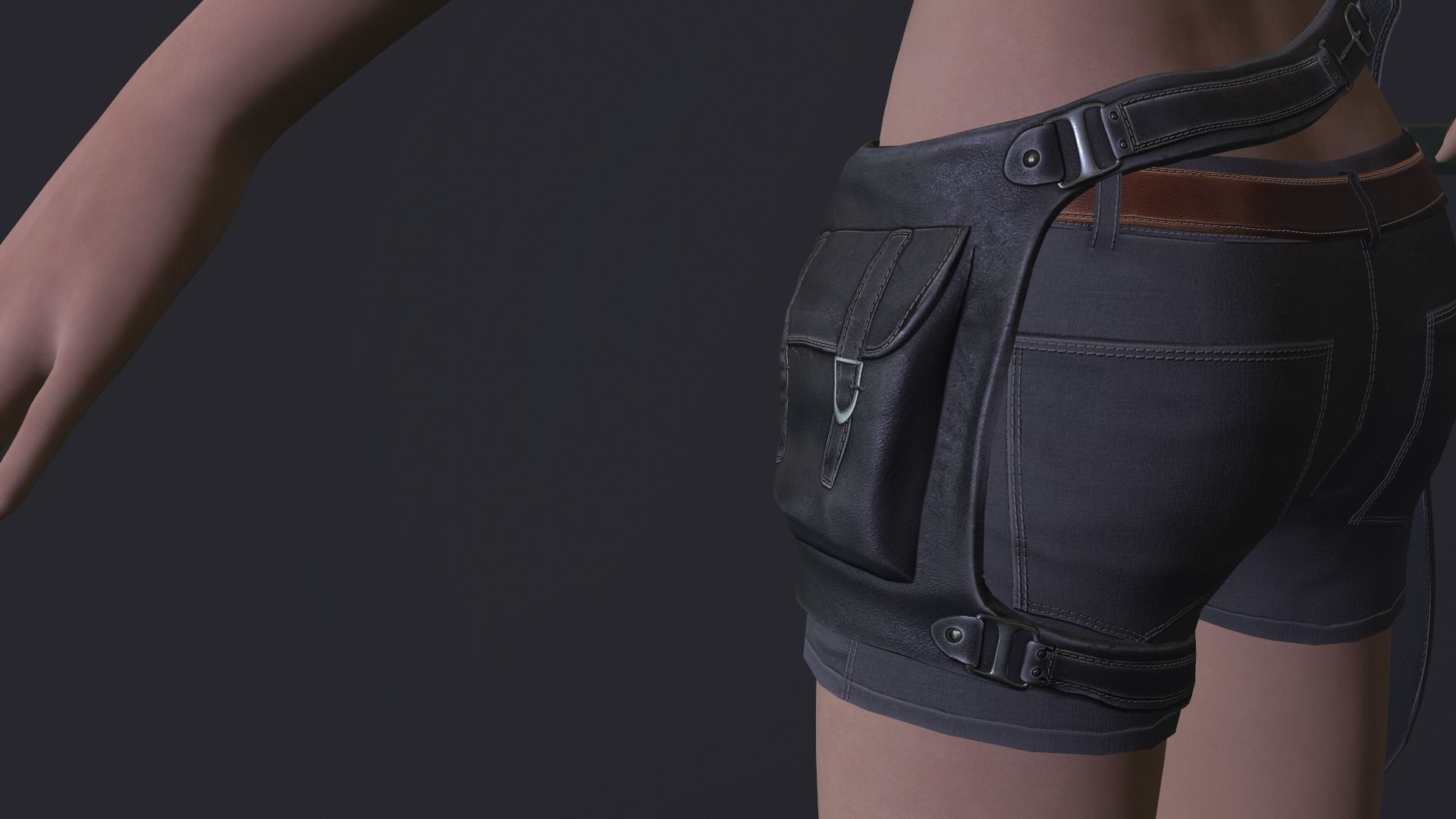 Female low poly model named Jenni Low-poly 3D model_9