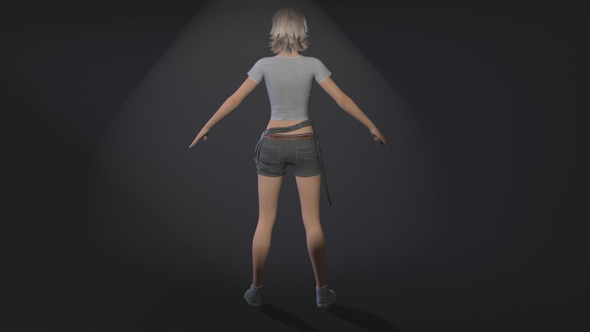 Female low poly model named Jenni Low-poly 3D model_15