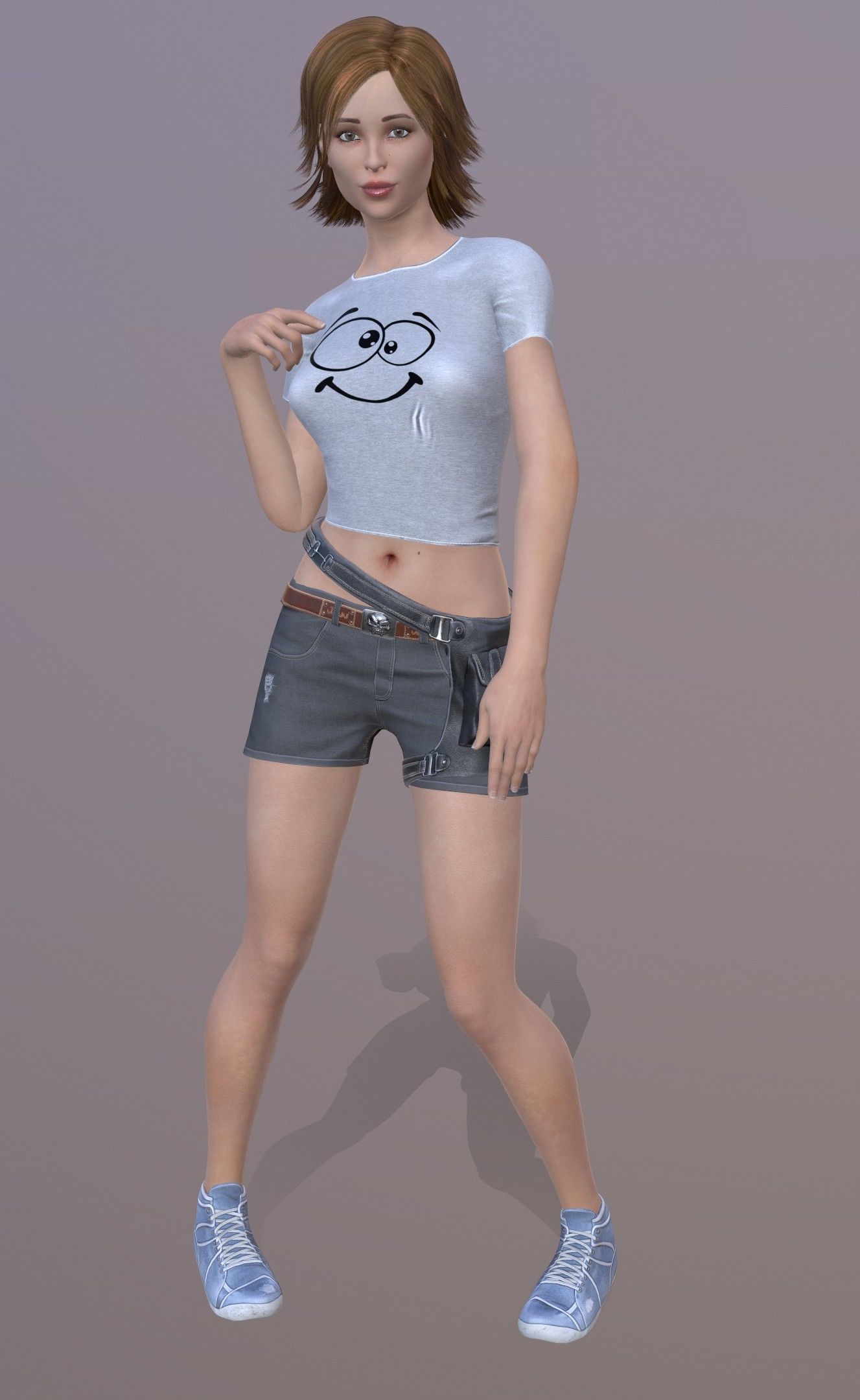 Female low poly model named Jenni Low-poly 3D model_2