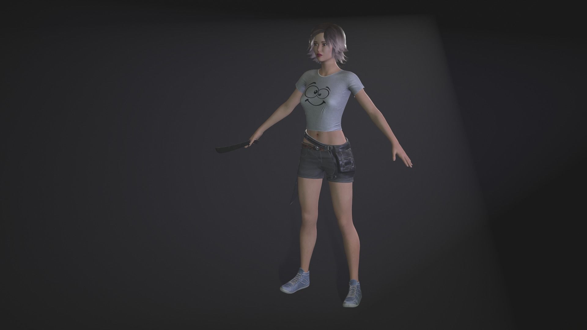 Female low poly model named Jenni Low-poly 3D model_12