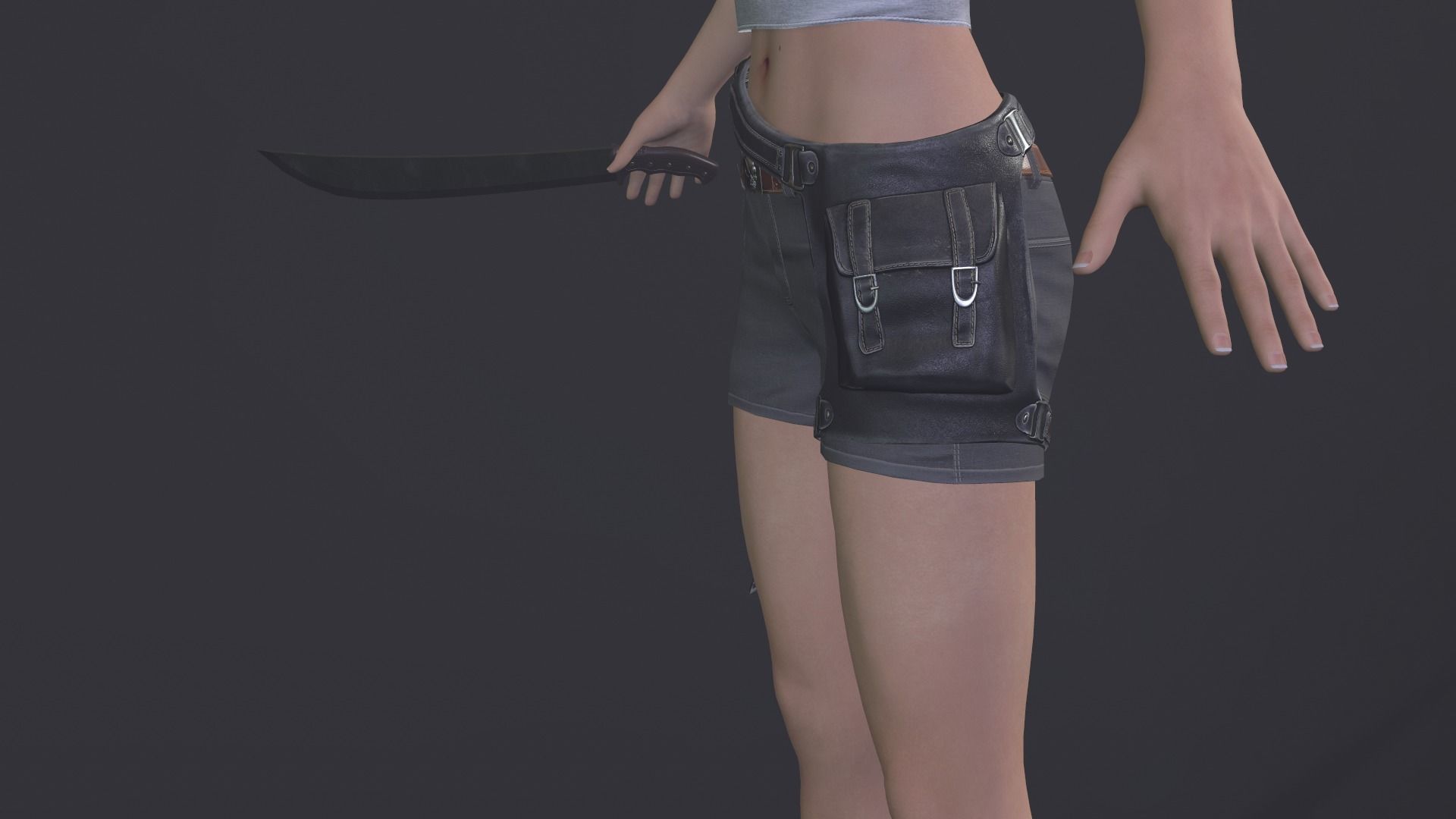 Female low poly model named Jenni Low-poly 3D model_17