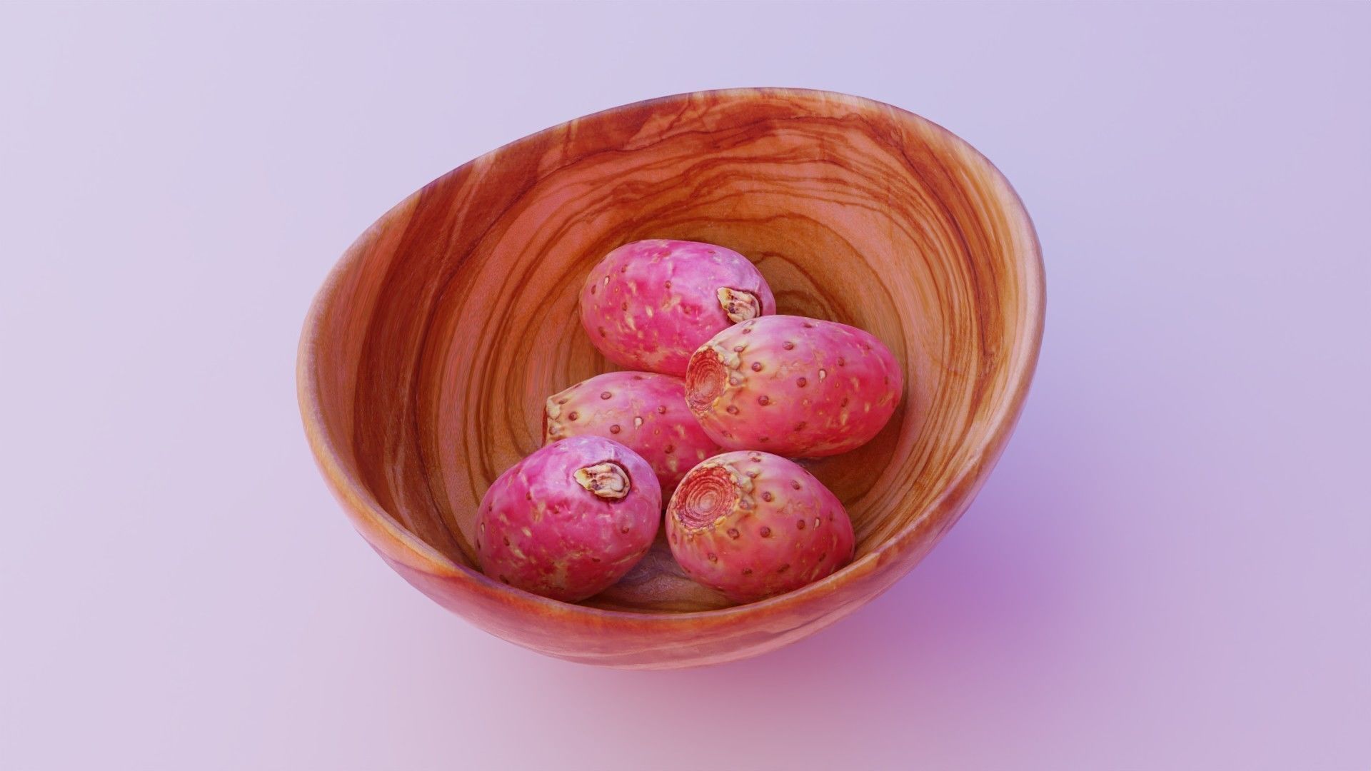 Prickly pear 01 Low-poly 3D model_9