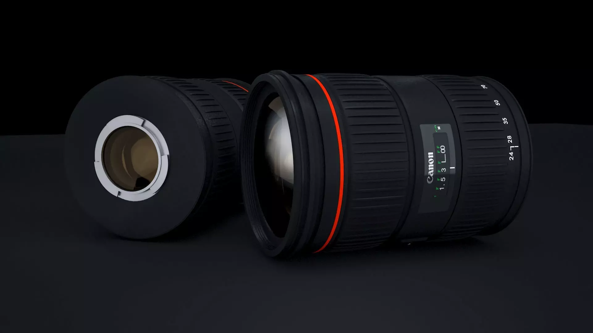 Canon 24-70 SLR camera lens 3D model_0