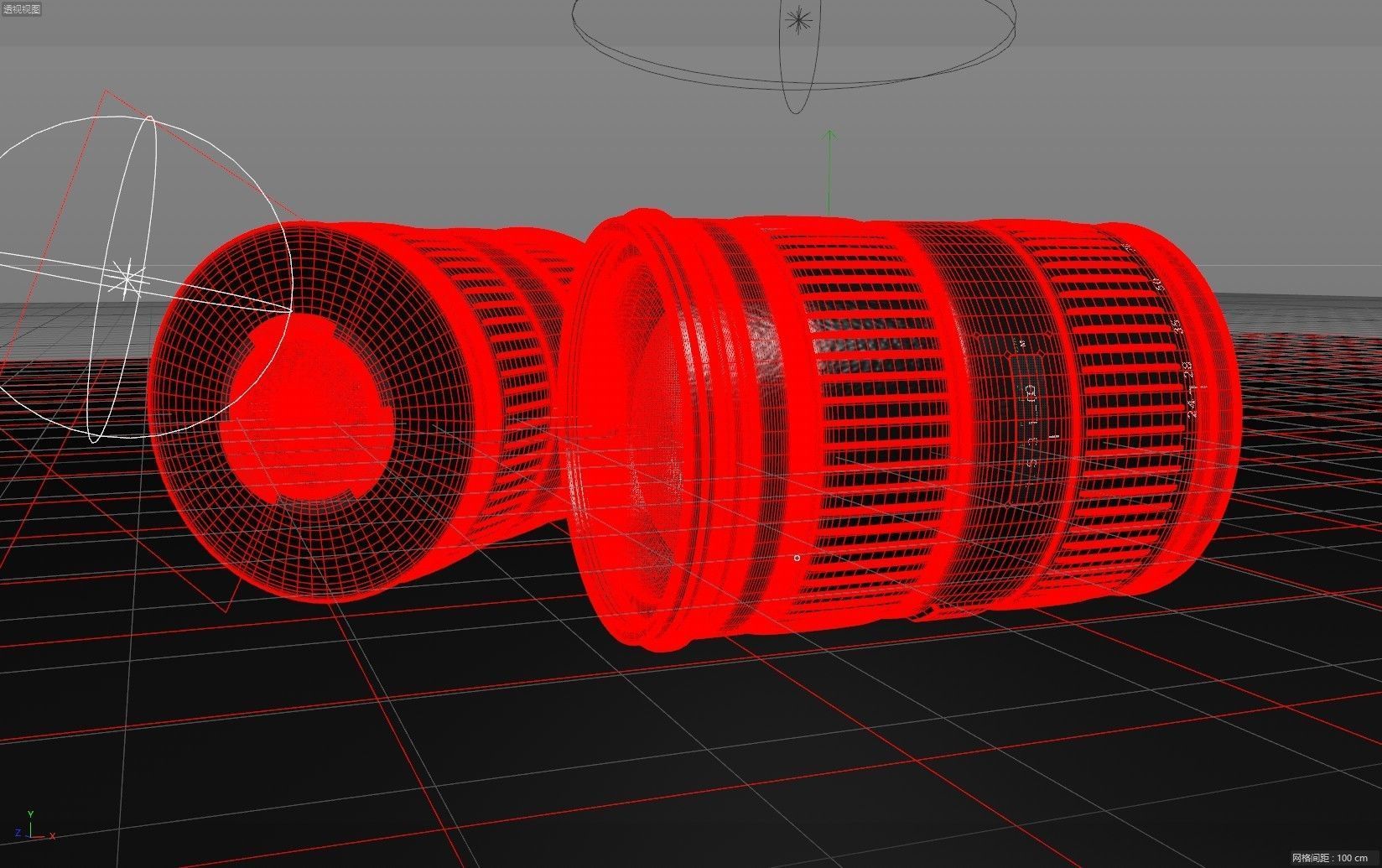 Canon 24-70 SLR camera lens 3D model_1