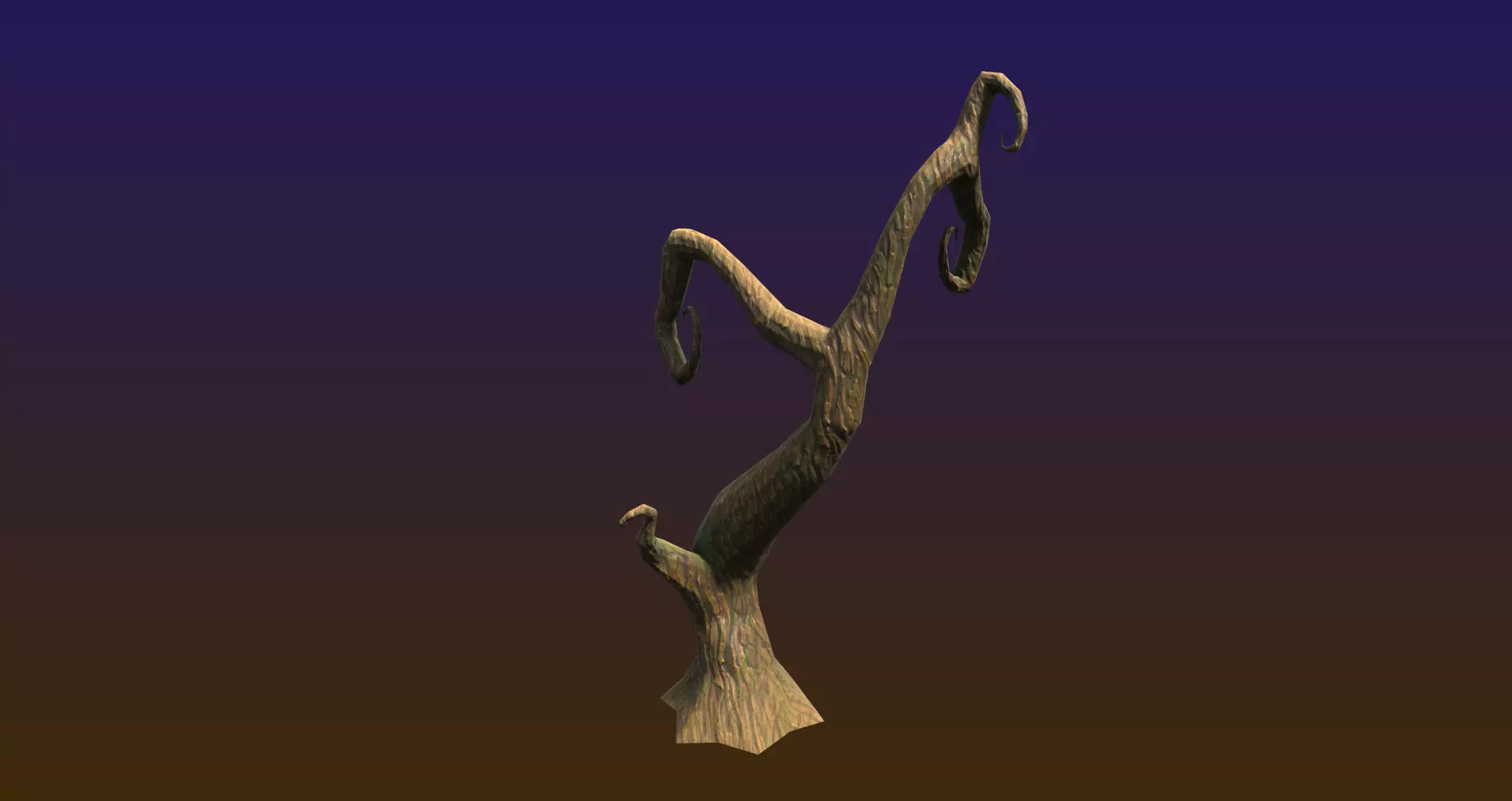 Spooky Halloween Tree FREE Game asset Free low-poly 3D model_0