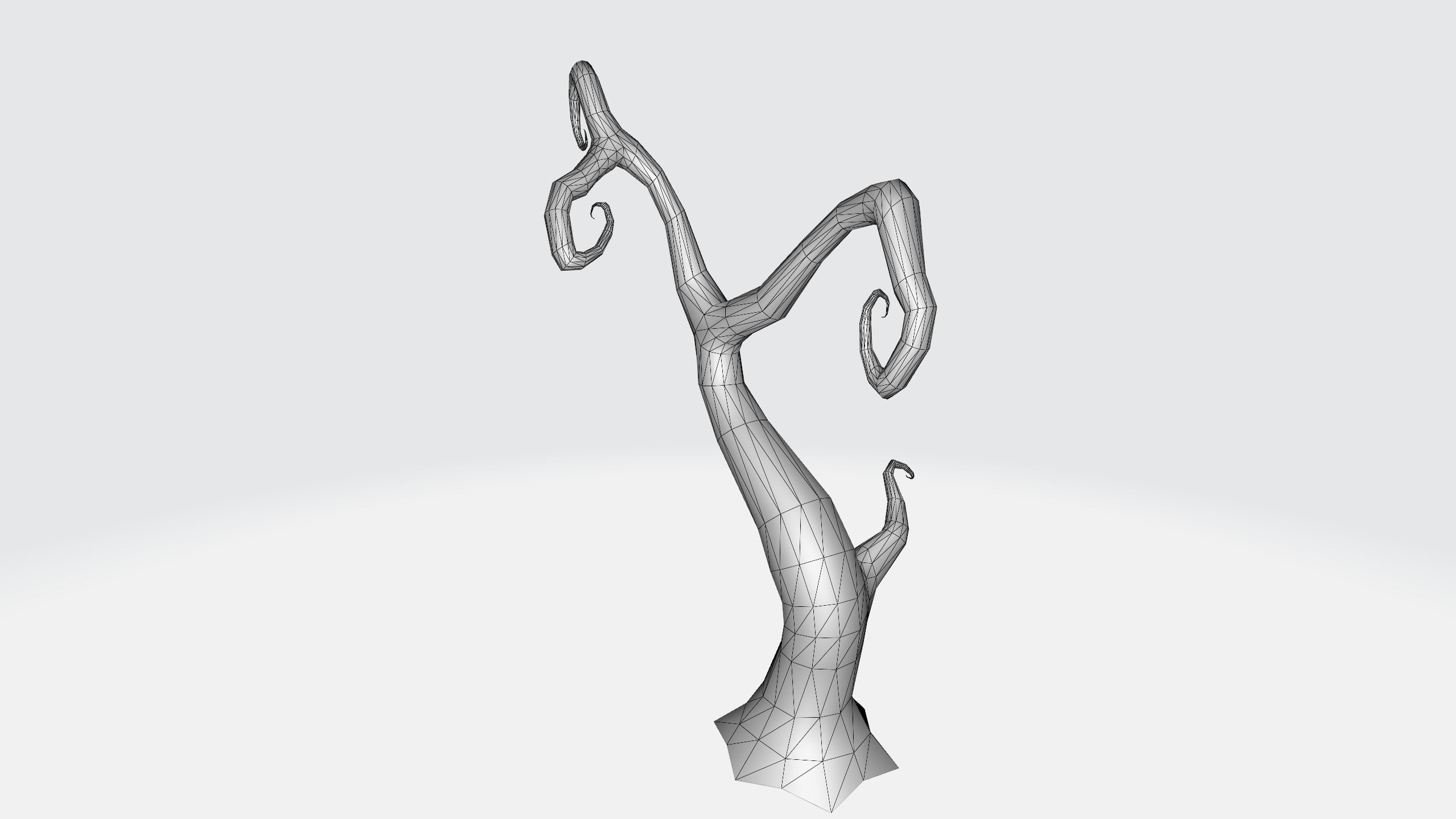 Spooky Halloween Tree FREE Game asset Free low-poly 3D model_4