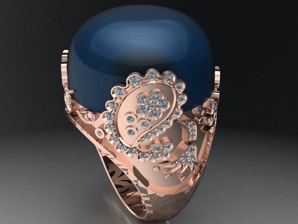 Patterns ring  500 3D print model_2