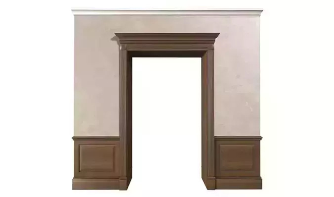  Wood Doorway Door Portal wall Paneling