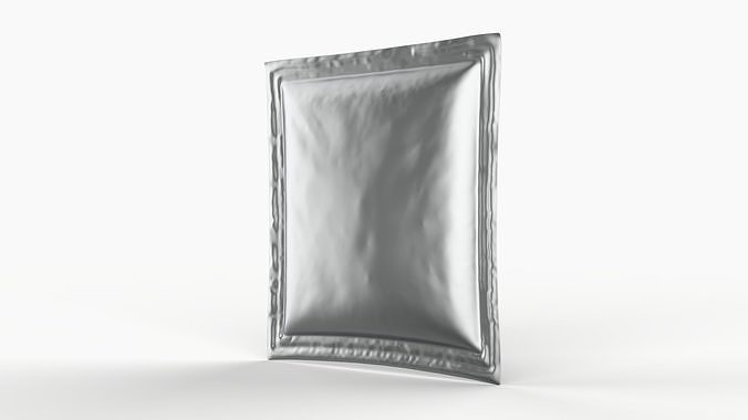 Sachet packing Mockup 3D model 3