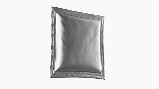 Sachet packing Mockup 3D model 4