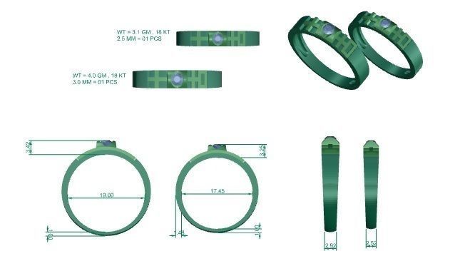 Band ring - 772ND-NI16 17 3D print model_10