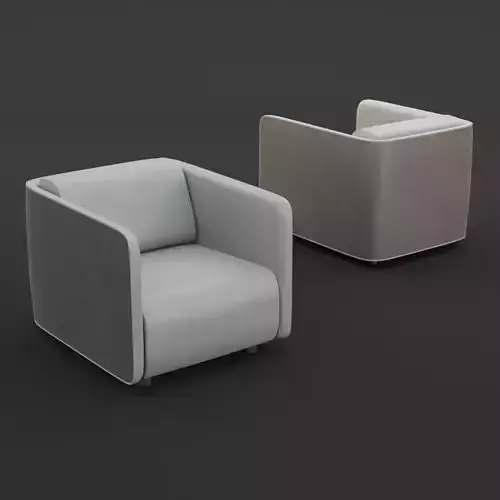 Modern leather chair 3D model