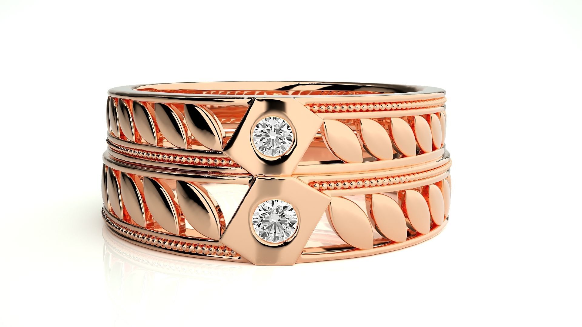 Band ring - 754ND-NI16 17 3D print model_3