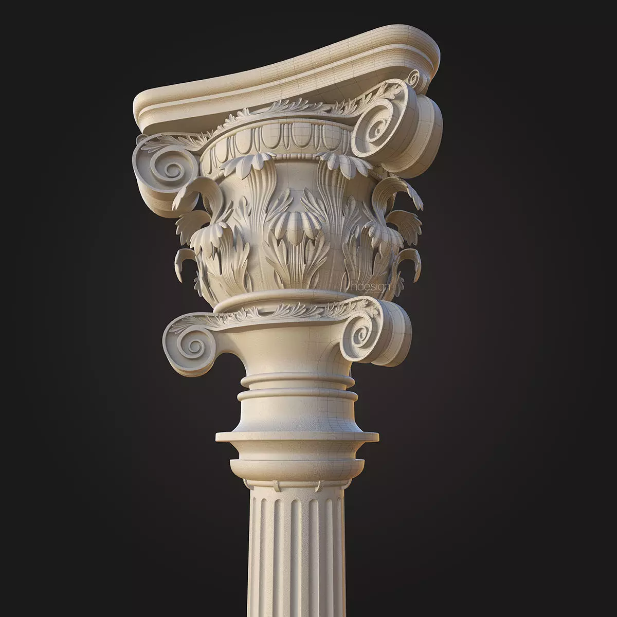 Classical column 3D model 3D model_0