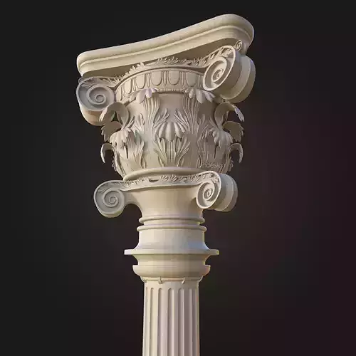 Classical column 3D model 3D model