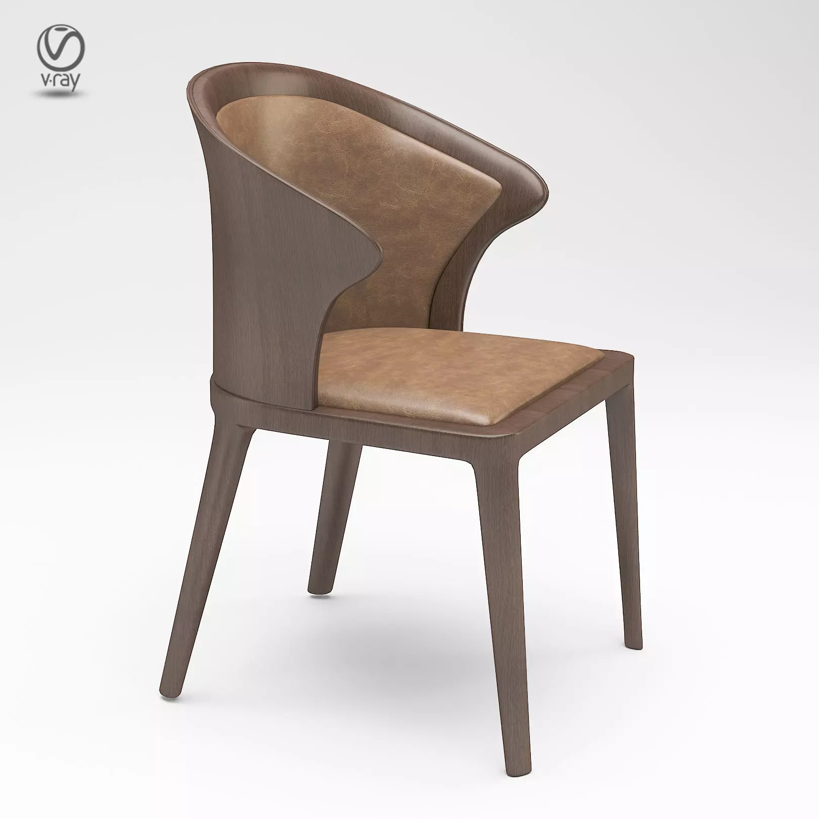 Dining chair 3D model_0