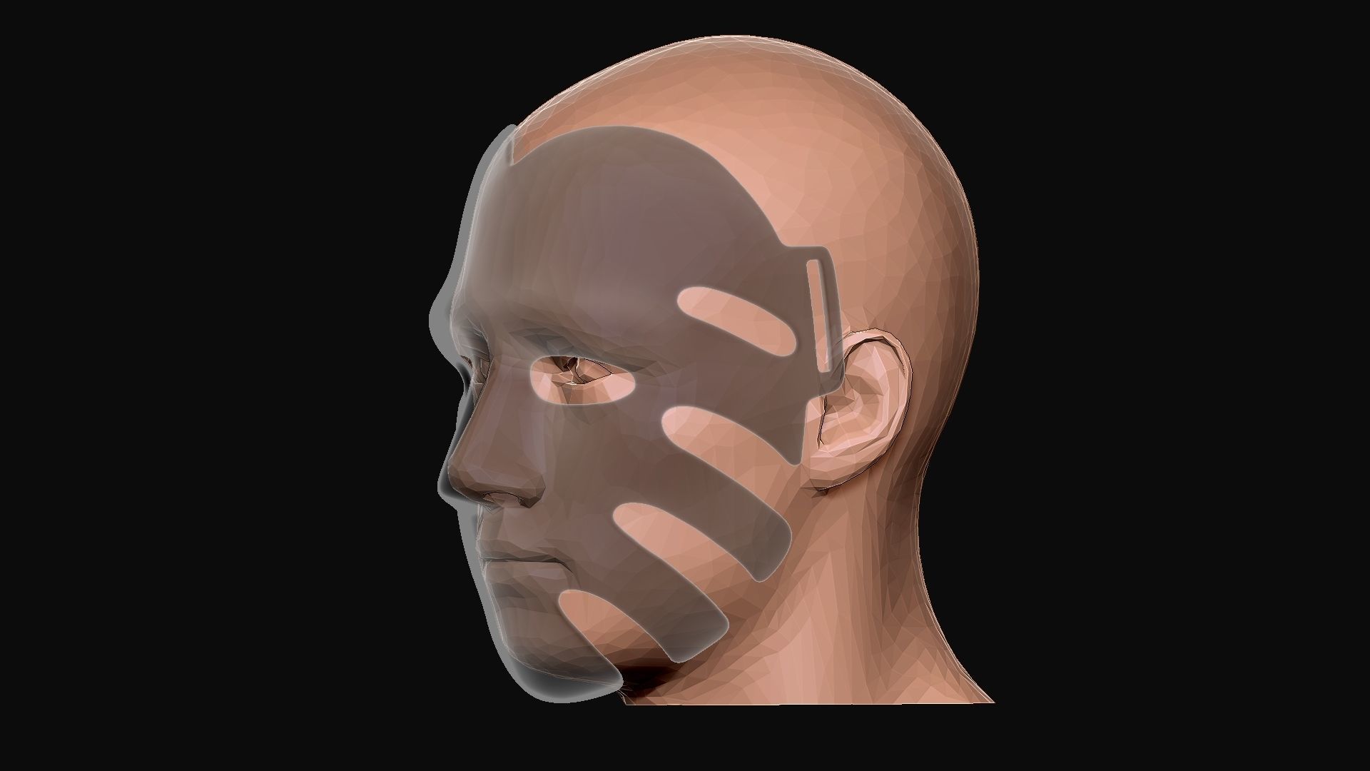 Squid Game Mask - The Waiter No29 Mask  3D print model_34