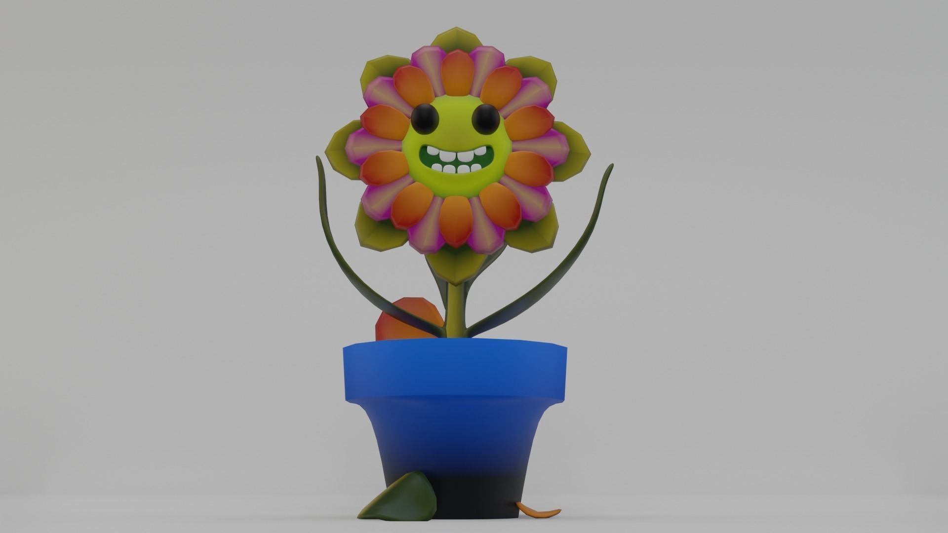 Dancing Flowers 3D LowPolygon Animated Low-poly 3D model_7