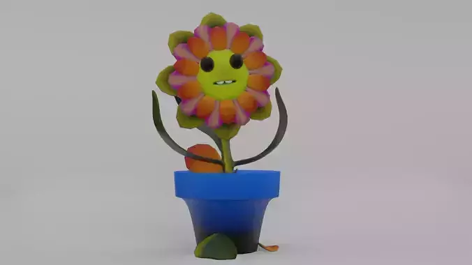Dancing Flowers 3D LowPolygon Animated