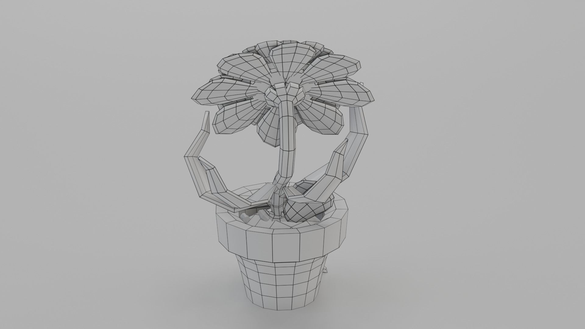 Dancing Flowers 3D LowPolygon Animated Low-poly 3D model_11