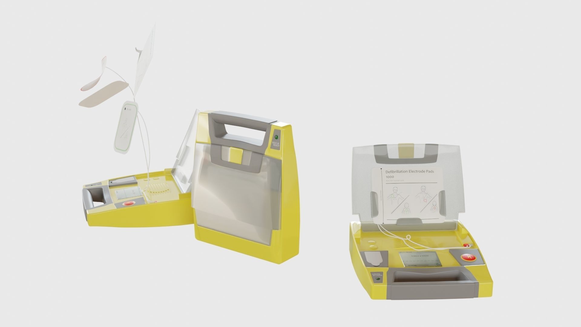 AED defibrillator 3D model_1