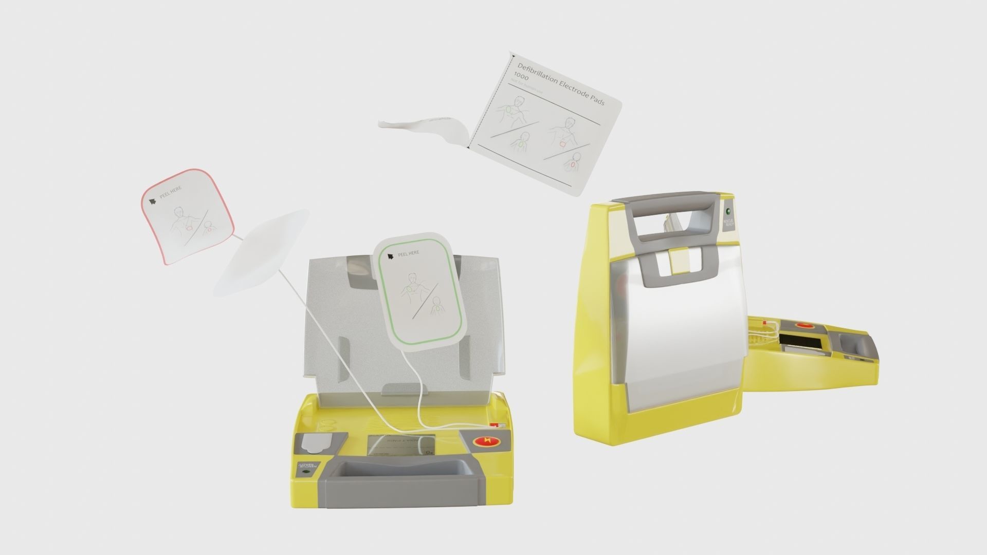 AED defibrillator 3D model_2