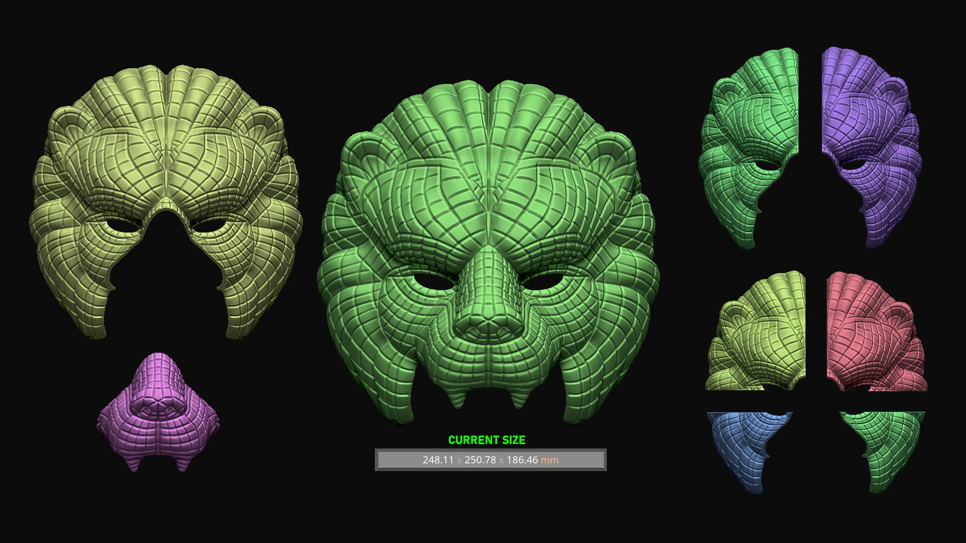 Squid Game Mask - Vip Lion Mask 3D print model_35