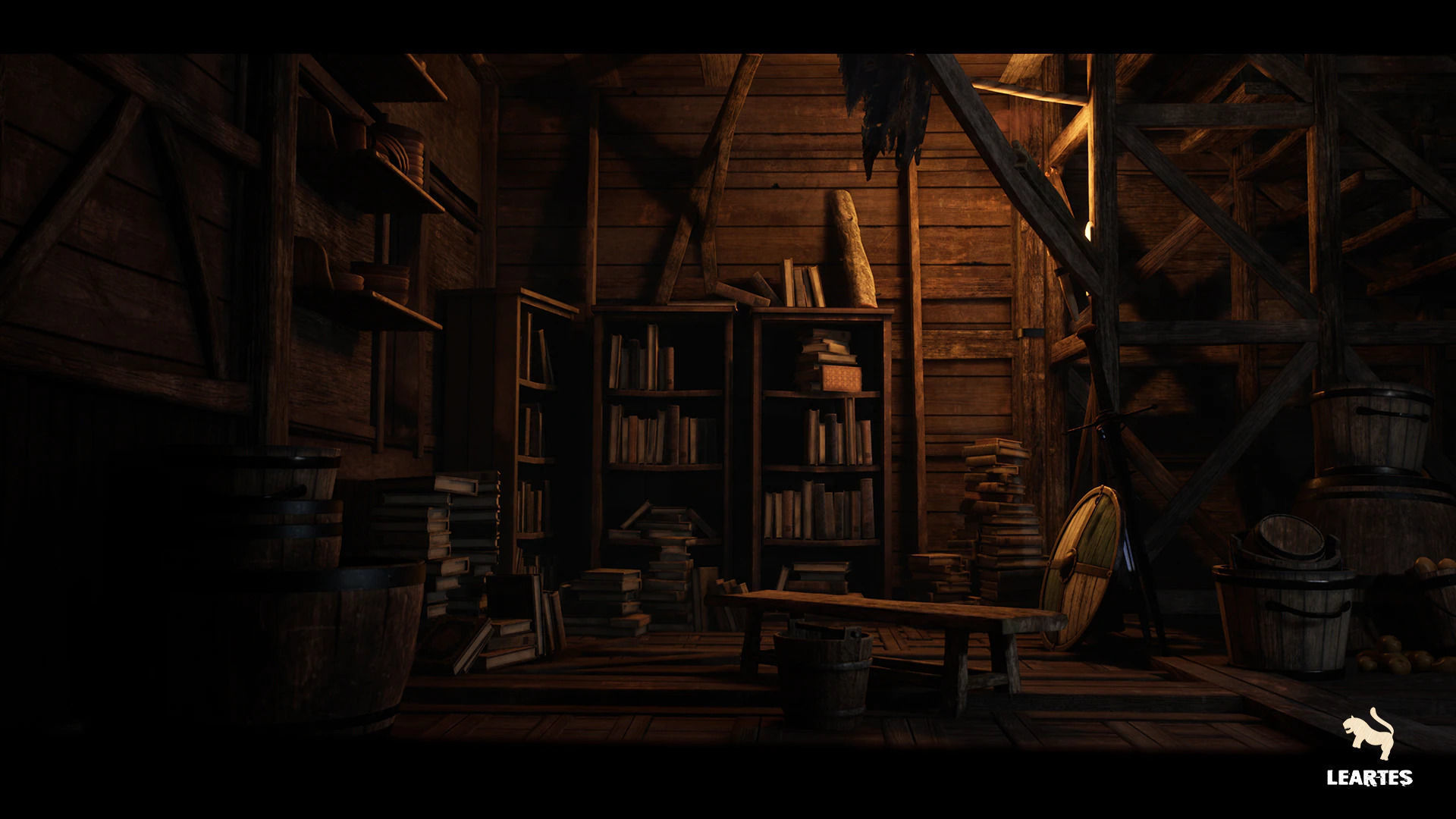 Dark Medieval Environment Megapack Modular with Full Interiors Low-poly 3D model_12