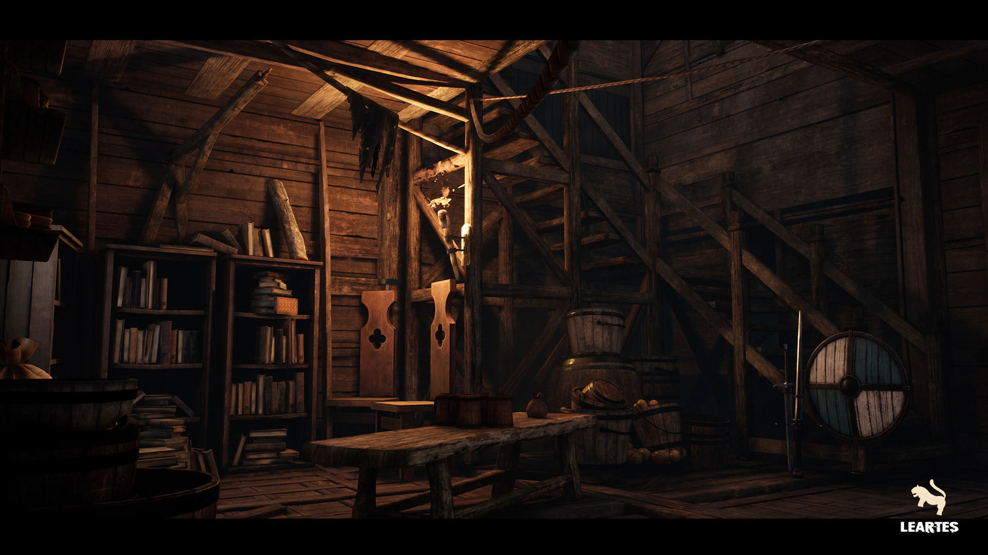 Dark Medieval Environment Megapack Modular with Full Interiors Low-poly 3D model_13