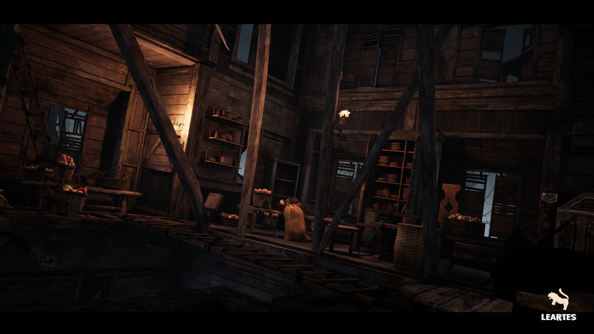 Dark Medieval Environment Megapack Modular with Full Interiors Low-poly 3D model_22