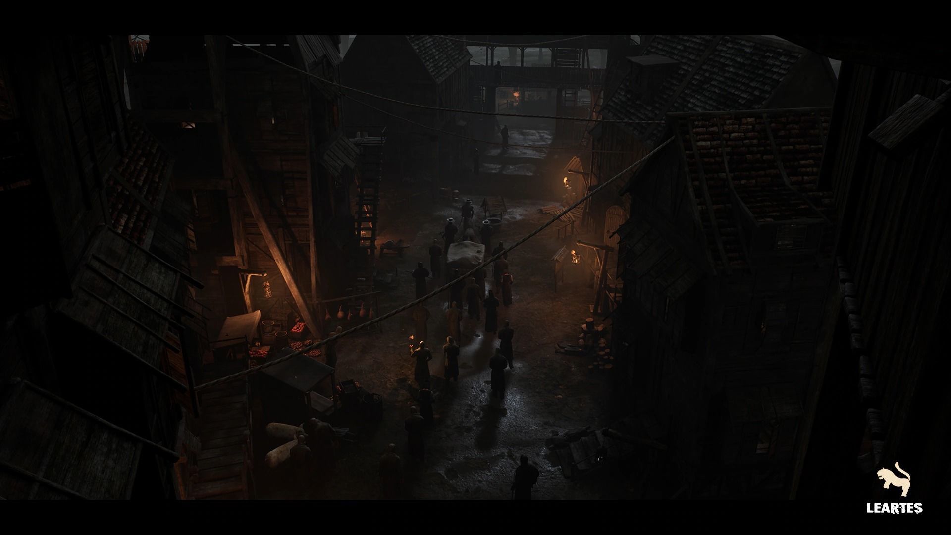 Dark Medieval Environment Megapack Modular with Full Interiors Low-poly 3D model_7