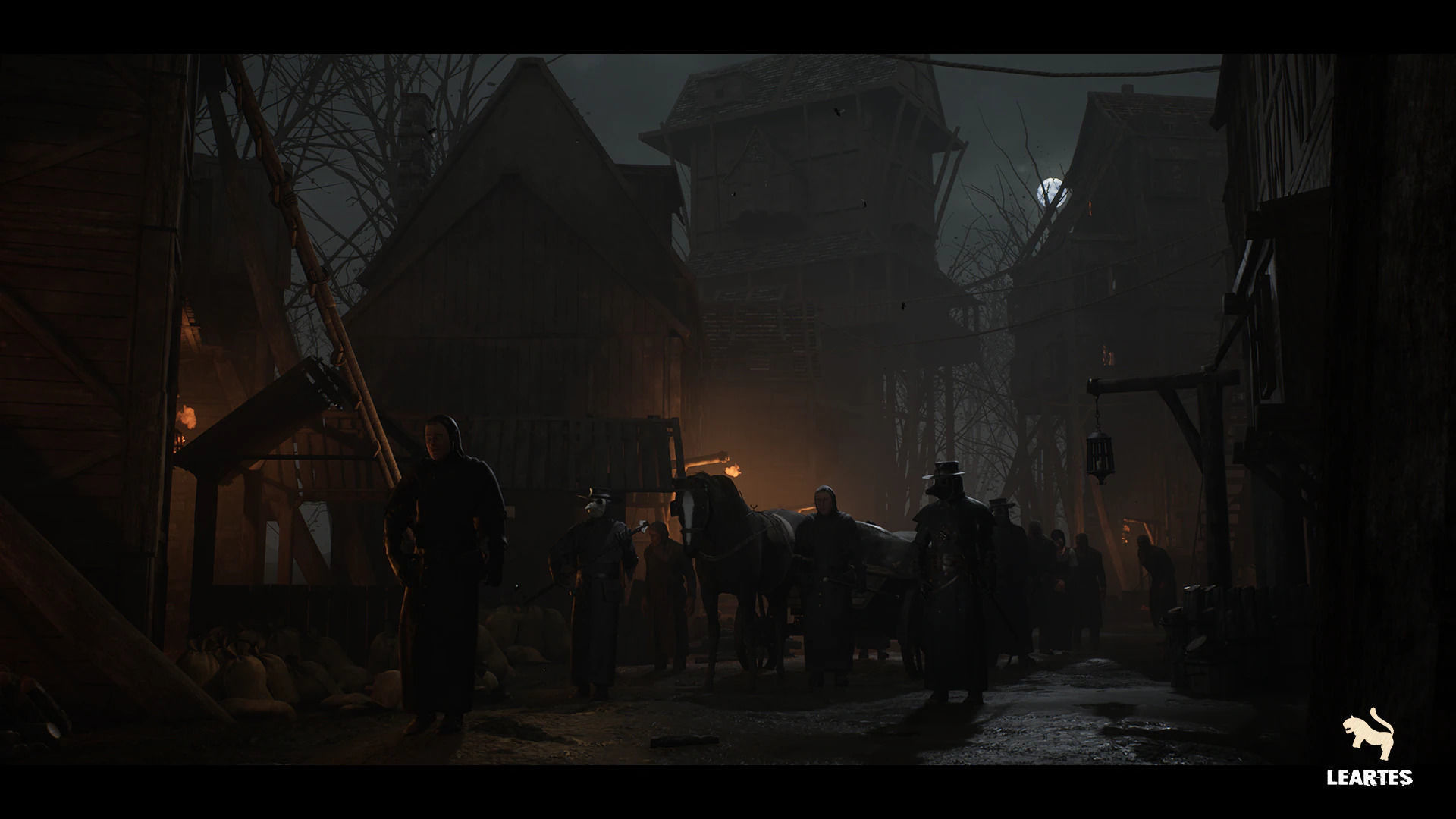 Dark Medieval Environment Megapack Modular with Full Interiors Low-poly 3D model_3